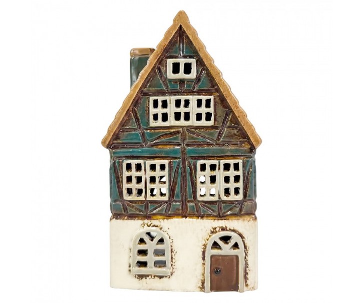 Tealight Holder House Blue Ceramic Tea-Light Holder - Clayre & Eef