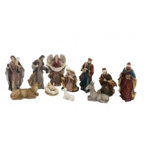 Vánoční dekorace figurky Betlém – sada 11 ks / 10*5*15 cm