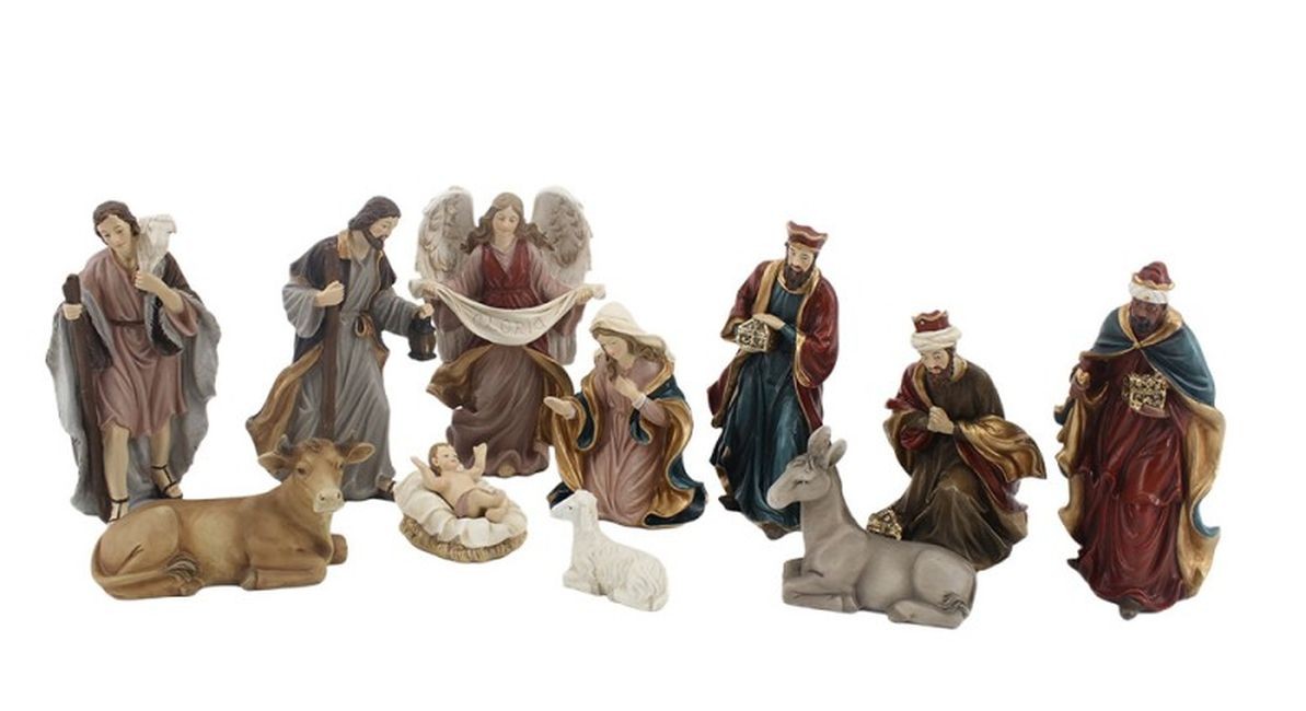 Vánoční dekorace figurky Betlém – sada 11 ks / 10*5*15 cm