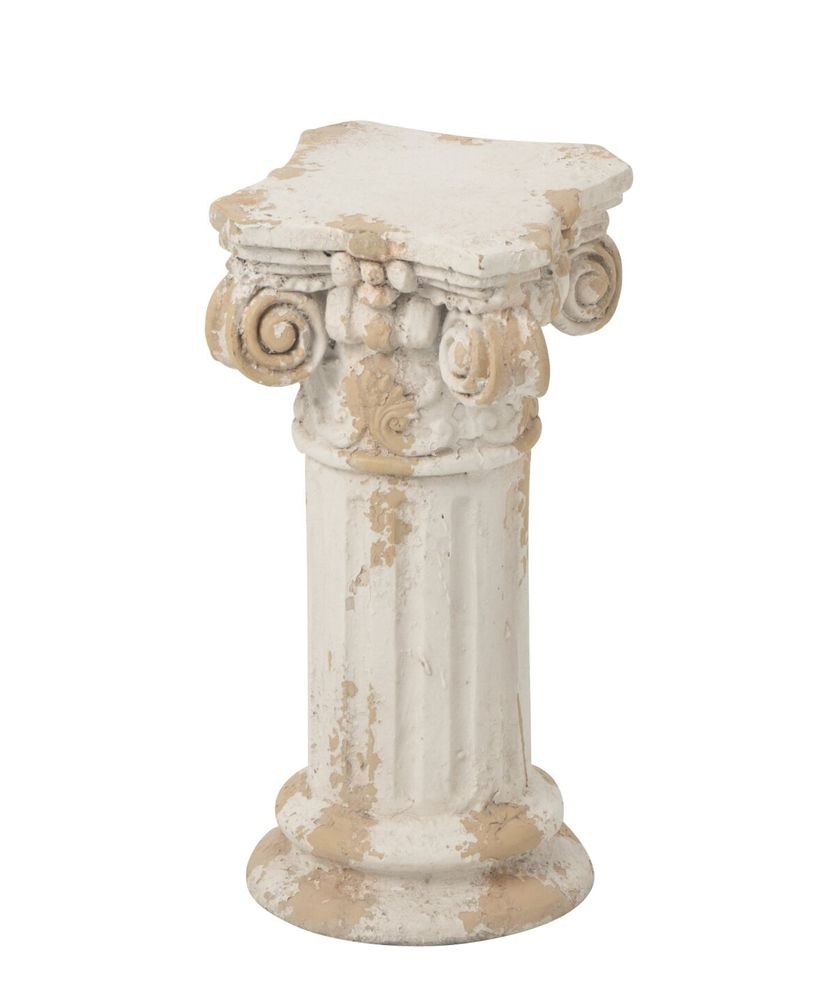 Béžový antik dekorační sloup pod květiny Antiqou French - 19*19*40 cm