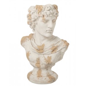 Béžový antik květináč busta Apollo Antiqou French - 49*31*78 cm