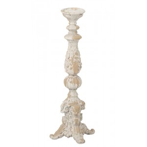 Béžový antik svícen Antiqou French - 16*16*55 cm