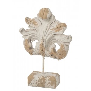 Béžová antik dekorace Fleur-De-Lis Antiqou French - 36*11*52 cm