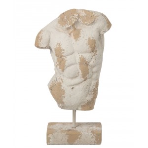 Béžová antik dekorace pánské torzo Antiqou French - 36*18*67 cm