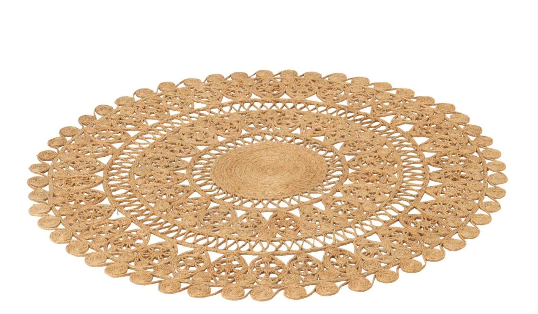 Přírodní kulatý jutový koberec Oriental Mandal - Ø 125 cm