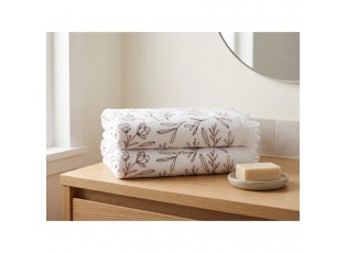 Kuchyňský froté ručník s motivem větviček - 40*66 cm