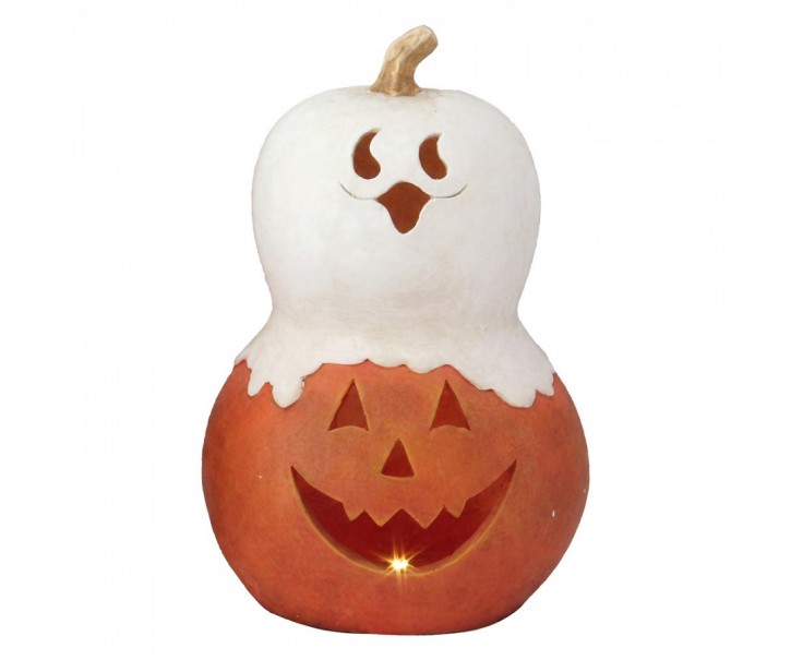 Halloween dekorace dýně Pumpkin s LED osvětlením - 28*23*43 cm Clayre & Eef