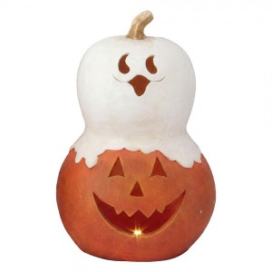 Halloween dekorace dýně Pumpkin s LED osvětlením - 28*23*43 cm