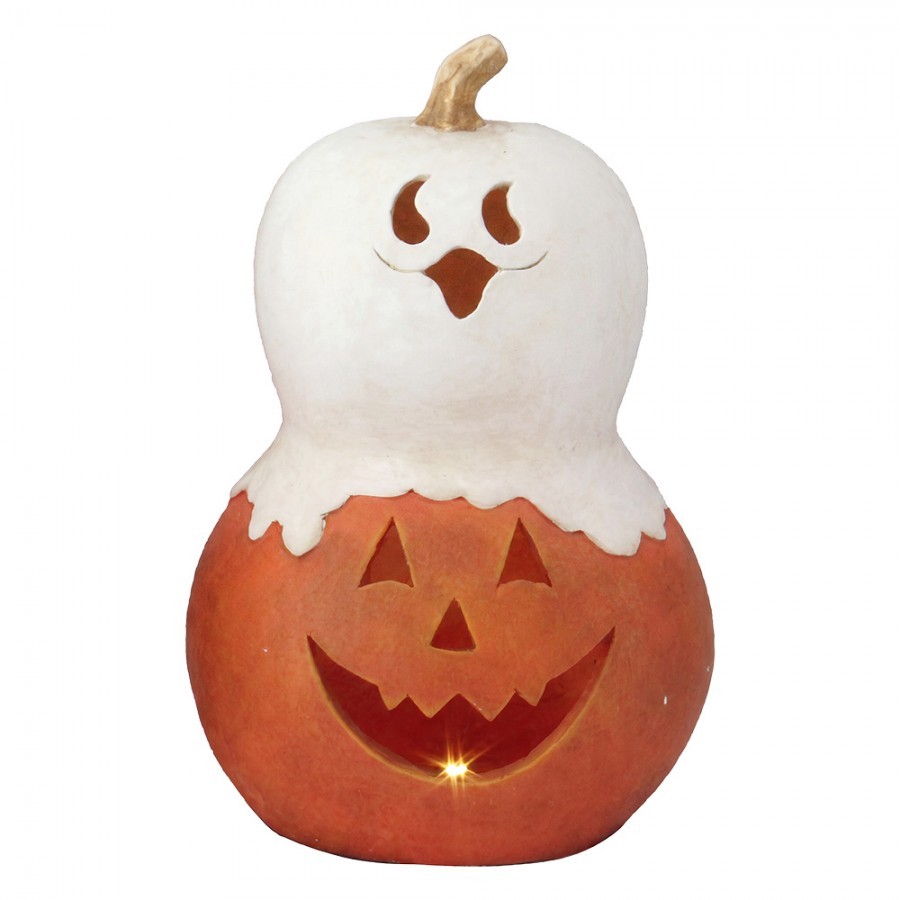 Halloween dekorace dýně Pumpkin s LED osvětlením - 28*23*43 cm