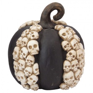 Dekorace dýně s lebkami Pumpkin Halloween - 36*35*37 cm