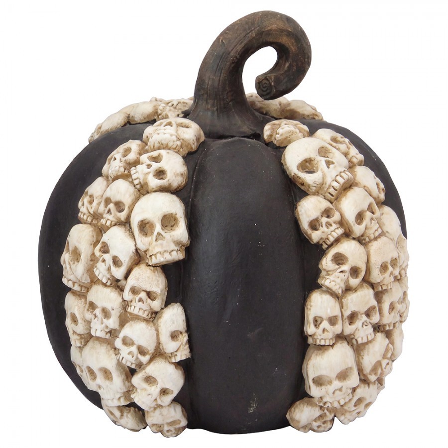 Dekorace dýně s lebkami Pumpkin Halloween - 36*35*37 cm