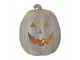 Šedá antik dekorace dýně Pumpkin s LED osvětlením - Ø 33*39 cm Clayre & Eef