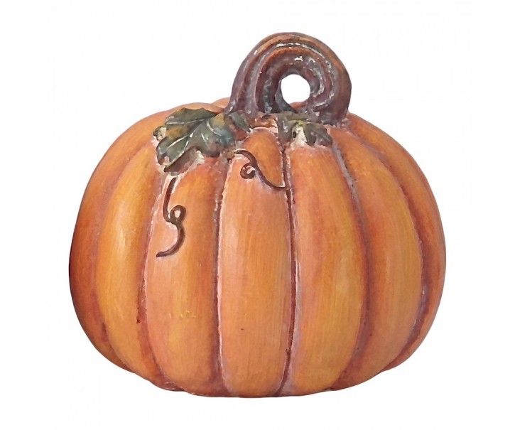 Oranžová antik dekorace dýně Pumpkin - Ø 22*22 cm Clayre & Eef