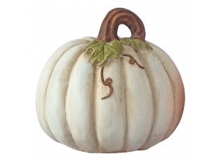 Béžová antik dekorace dýně Pumpkin - Ø 22*22 cm