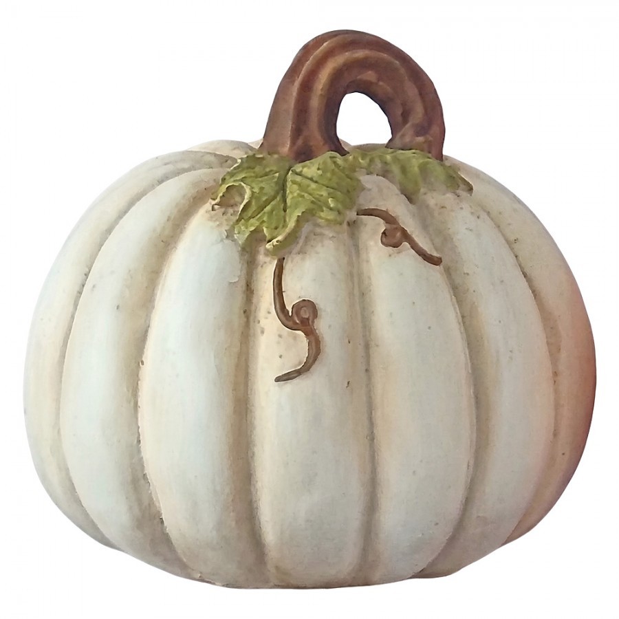 Béžová antik dekorace dýně Pumpkin - Ø 22*22 cm
