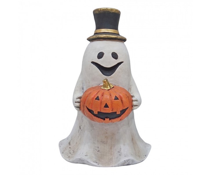 Halloween dekorace Duch s dýní v ruce - 31*28*50 cm Clayre & Eef