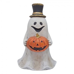 Halloween dekorace Duch s dýní v ruce - 31*28*50 cm