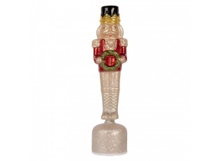 Christmas Decoration Figurine 10x10x37 Cm Red Glass - 10*10*37 cm