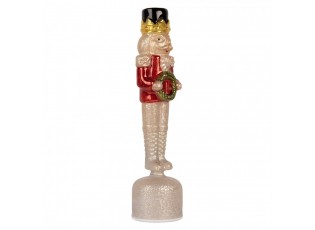 Christmas Decoration Figurine 10x10x37 Cm Red Glass - 10*10*37 cm