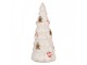 Christmas Decoration Figurine Christmas Tree ? 10x24 Cm White Glass - ? 10*24 cm Clayre & Eef