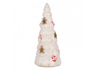 Christmas Decoration Figurine Christmas Tree ? 10x24 Cm White Glass - ? 10*24 cm