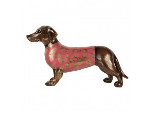 Decorative Figurine Dog 60x17x35 Cm Brown Plastic - 60*17*35 cm