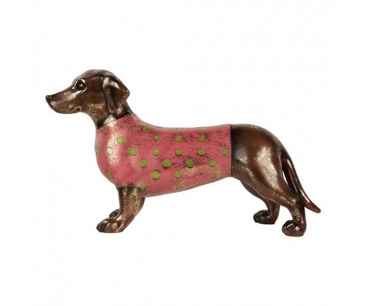 Decorative Figurine Dog 60x17x35 Cm Brown Plastic - 60*17*35 cm Clayre & Eef