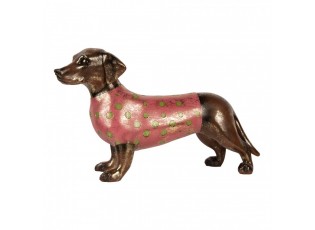 Decorative Figurine Dog 60x17x35 Cm Brown Plastic - 60*17*35 cm