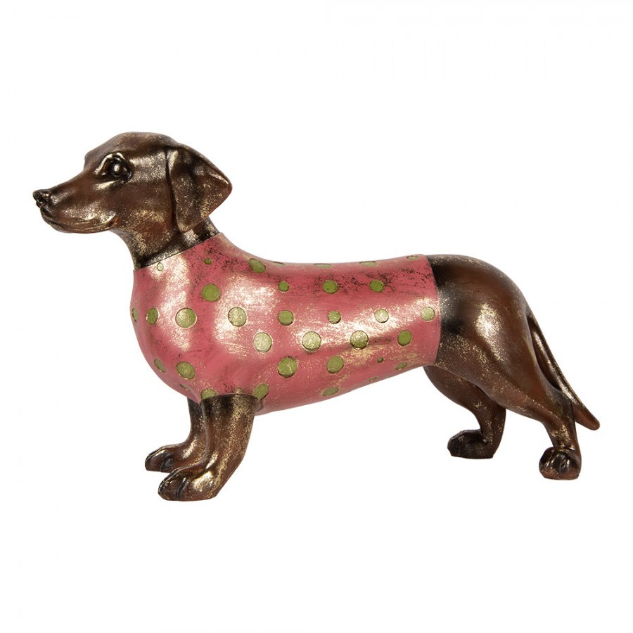Decorative Figurine Dog 60x17x35 Cm Brown Plastic - 60*17*35 cm