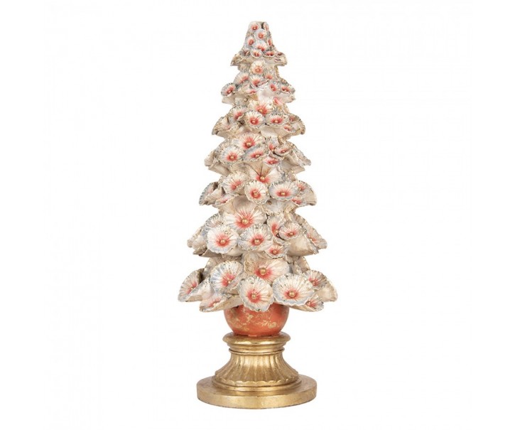 Christmas Decoration Figurine Christmas Tree ? 29x69 Cm White Plastic - ? 29*69 cm Clayre & Eef