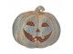 Šedá antik dekorace dýně Pumpkin s LED osvětlením - 38*35*32 cm Clayre & Eef