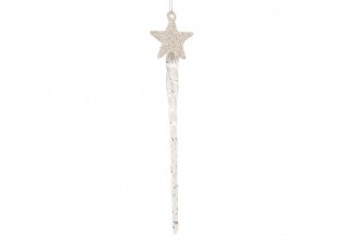 Christmas Ornament 5x3x20 Cm Transparent Glass - 5*3*20 cm