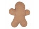 Hnědý dekorační polštář ve tvaru perníčka Gingerbread - 40*48*4 cm Clayre & Eef