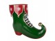 Christmas Decoration Figurine Boots 39x16x31 Cm Green Metal - 39*16*31 cm Clayre & Eef