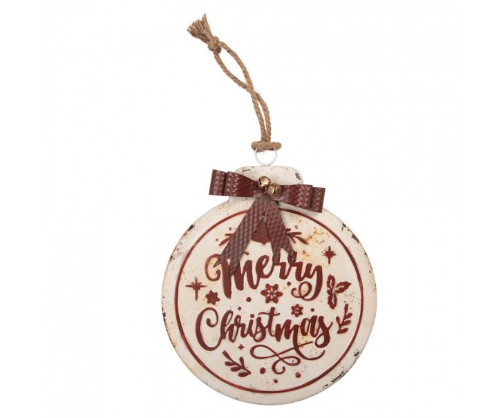 Christmas Decoration Figurine 30x4x37 Cm White Metal - 30*4*37 cm Clayre & Eef