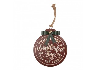 Christmas Decoration Figurine 30x4x37 Cm Red Metal - 30*4*37 cm