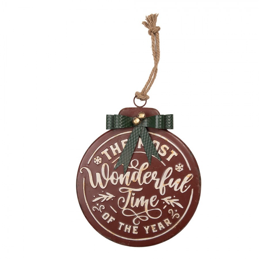 Christmas Decoration Figurine 30x4x37 Cm Red Metal - 30*4*37 cm