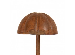 Rustikální rezavý zápich houba S - Ø 8*31 cm