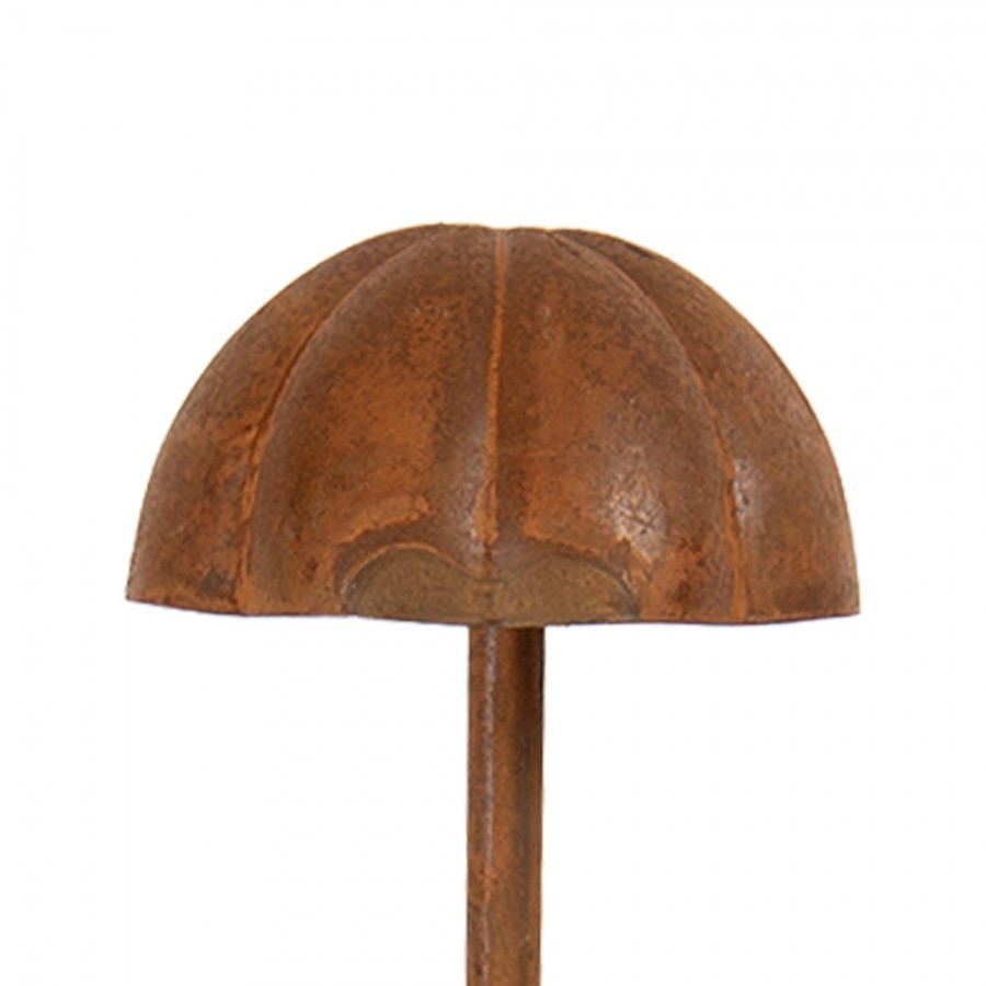 Rustikální rezavý zápich houba - Ø 8*31 cm