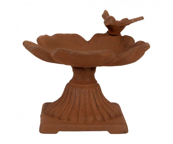 Rustikální rezavé krmítko pro ptáčky - Ø 17*13 cm Clayre & Eef