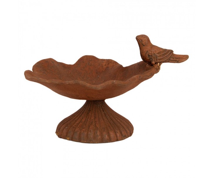 Rustikální rezavé krmítko pro ptáčky - 19*10*9 cm Clayre & Eef
