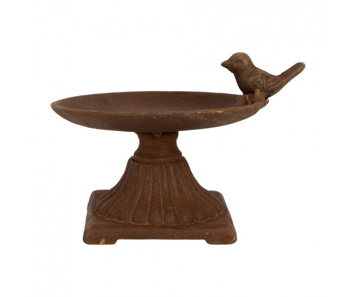 Rustikální rezavé krmítko pro ptáčky - 19*13*13 cm Clayre & Eef