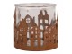 Tealight Holder House ? 11x10 Cm Brown Metal - ? 11*10 cm Clayre & Eef