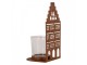 Rezavá dekorace svícen Domek S - 8*8*15 cm Clayre & Eef