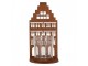 Rezavá dekorace svícen Domek S - 8*8*15 cm Clayre & Eef