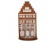 Rezavá dekorace svícen Domek M - 10*10*20 cm Clayre & Eef