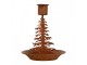 Rezavý rustikální svícen na úzkou svíčku stromek Tree Rust - Ø 11*13 cm Clayre & Eef