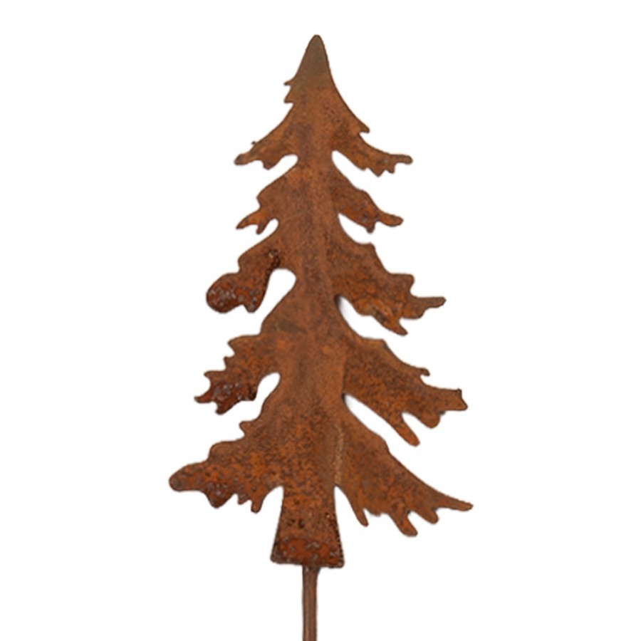 Rustikální rezavý zápich stromek Christmas Tree Rust S - 6*1*34 cm
