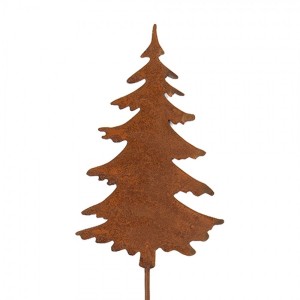 Rustikální rezavý zápich stromek Christmas Tree Rust M - 11*1*50 cm