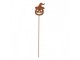 Rustikální rezavý zápich dýně Halloween Rust - 8*1*43 cm Clayre & Eef
